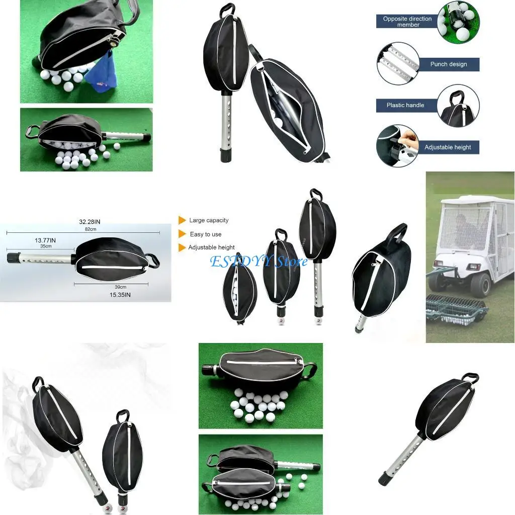 

G6DE Golf Ball Picker With Automatic Locking Spoon Cup Golf Ball Picker Retractable
