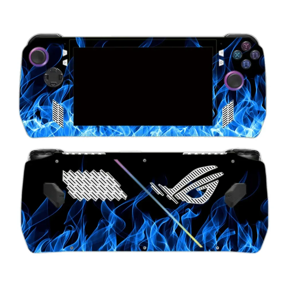 Blue fire Customize Style 1PCS Top +1PCS Back +Side Skin Sticker Cover Case Protection Film For 2023 ROG ally 7