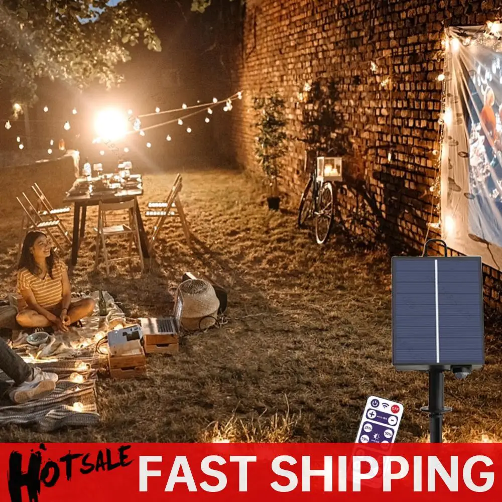 

Solar Panel Controller with Remote for Christmas Garden LED String Copper Light for Outdoor Garden Decoration