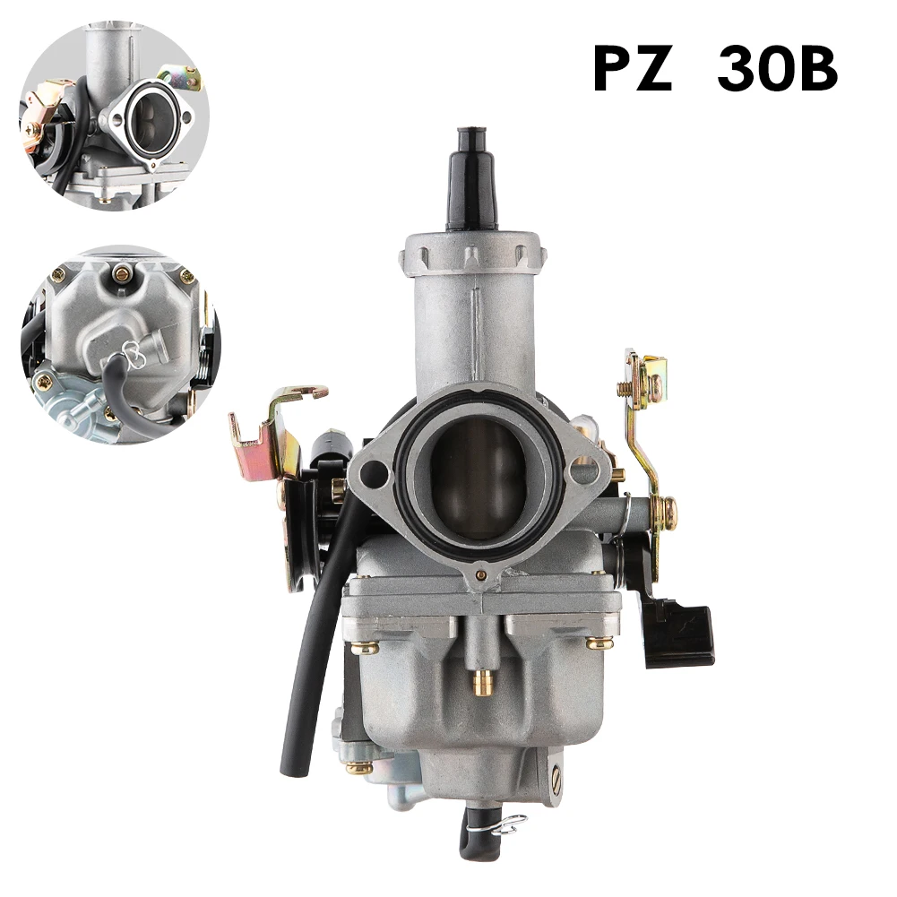 All Aluminum Motorcycle Carburetor PZ30B 30mm  Accelerator Pump Carb For CG 200cc-250cc Dirt Pit Bike ATV Quad Go-kart Buggy