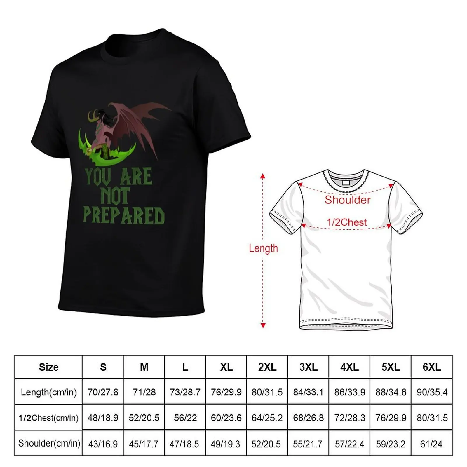 Illidan Stormrage T-Shirt Trendy Casual Short Sleeve Shirt
