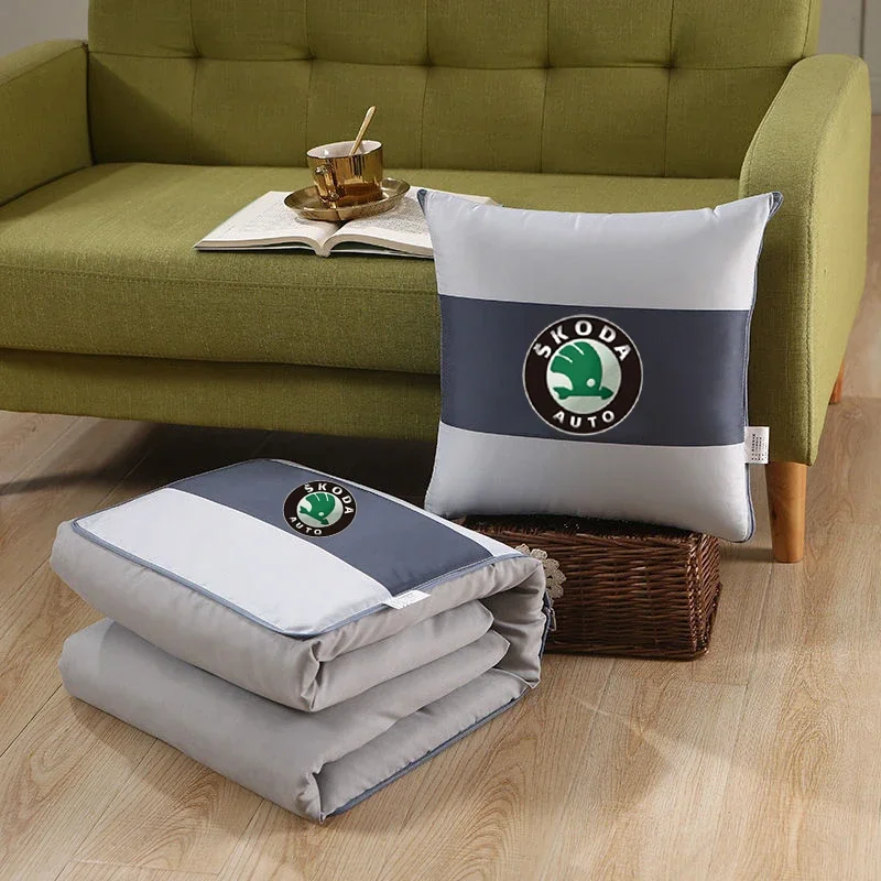 

Car Seat Cushion Quilt Blankets Throw Pillow for Skoda Yeti Karoq Fabia Superb Rapid Felicia Kodia Kamiq Octavia Accessories