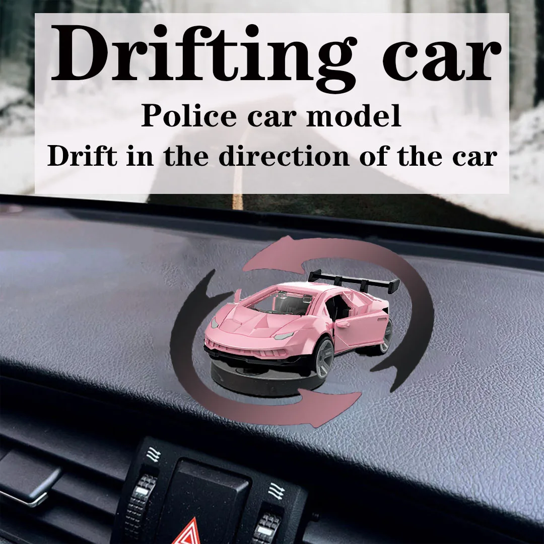 

Drifting car ornament alloy car model rotatable sports car 1:60 openable door car model center console decoration
