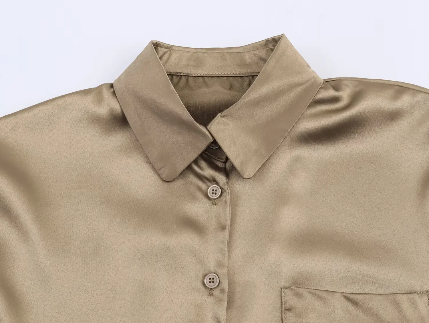 เสื้อเชิ้ตแขนยาวผู้หญิง คอลเลคชั่นใหม่ ฤดูใบไม้ผลิ/ฤดูใบไม้ร่วง ปี 2025 เสื้อเชิ้ตแฟชั่นผู้หญิง ดีไซน์กระดุมเม็ดเดียว