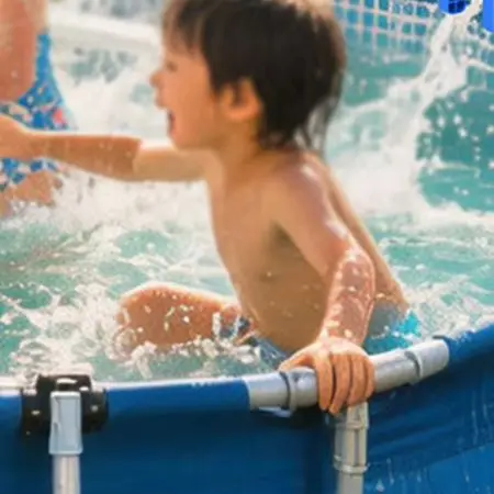 For Summer Cooling Dual Nozzle Pool Fountain for weather-resistant Plastic Customizable Spray Patterns Easy Installation Design