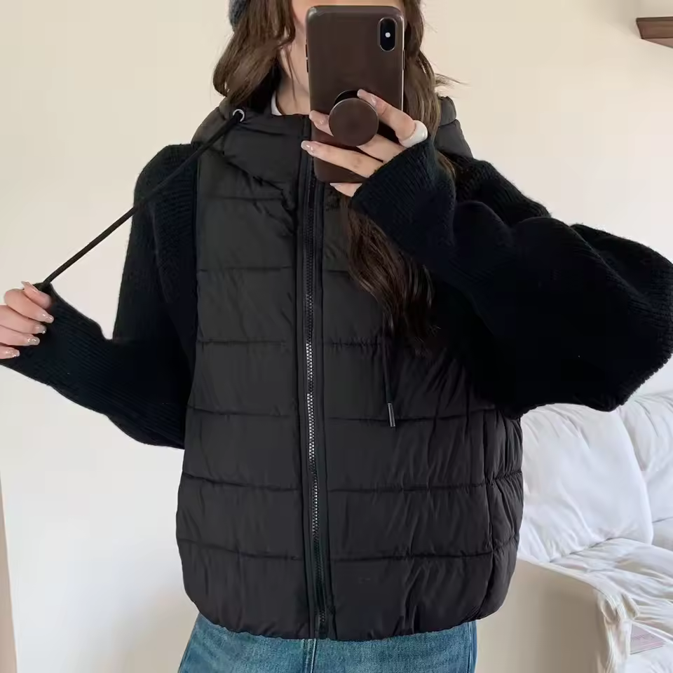 여성용 패치워크 코트 이미지 1