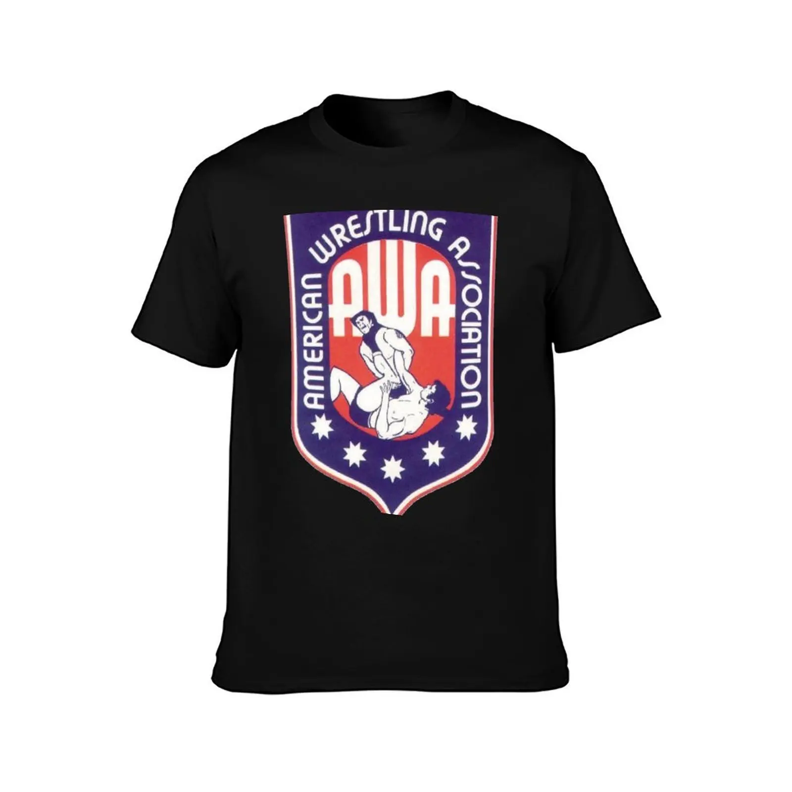 AWA - American Wrestling Association Essential T-Shirt, Summer Casual Cotton Tee, Oversized Streetwear Tops, Unisex Men Women