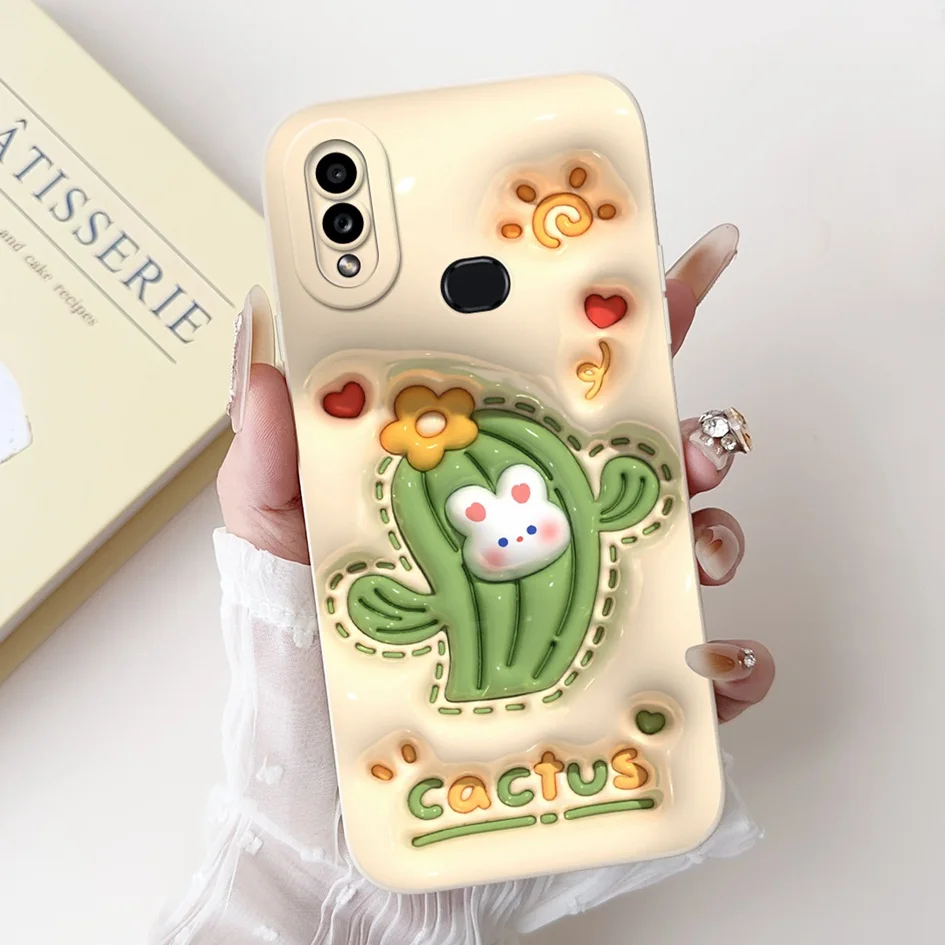 For Samsung Galaxy A10 A10S Case SM-A105F SM-A107F Shockproof Cover Cute Rabbit Cartoon Soft Bumper For Samsung M01S A 10S Funda