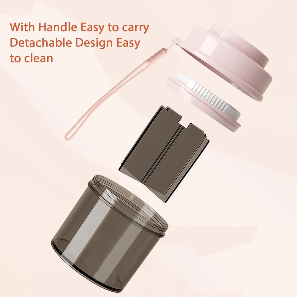 4-Compartment Portable Pill Box, Anti-Mixing Travel Supplement Organizer, Cute Small Vitamin Dispenser