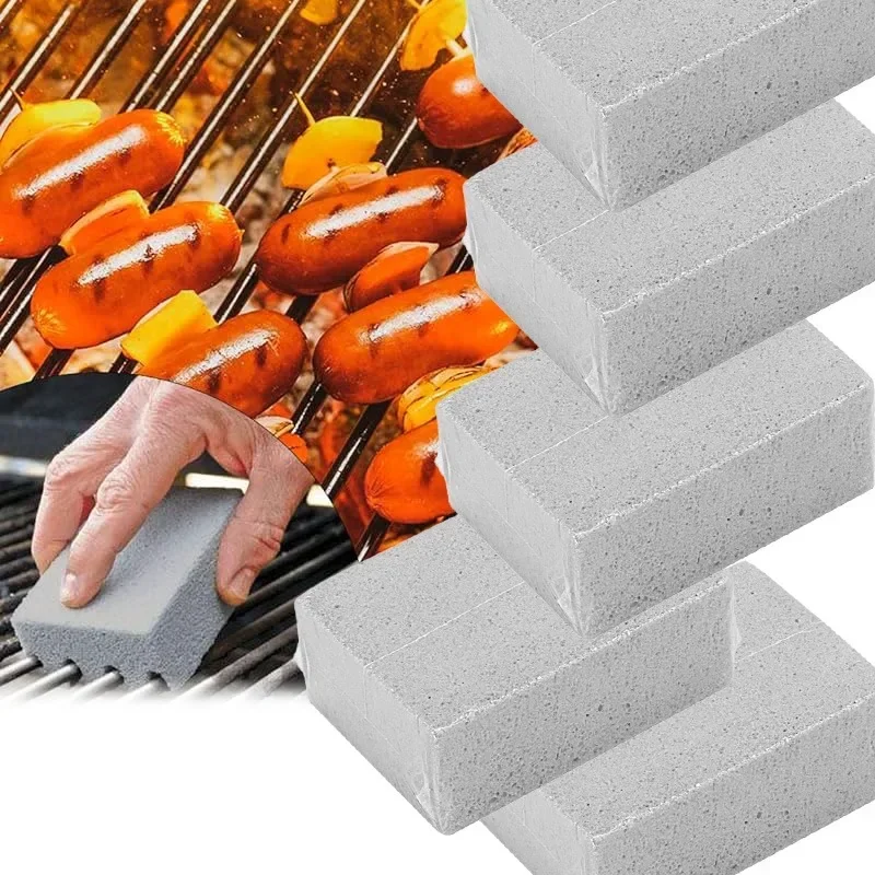 10PCS Barbecue Grill Cleaning Brick Grill Foam Glass Cleaning Stone Pumice Stone Brick Grill Outdoor Kitchen Grill Tools