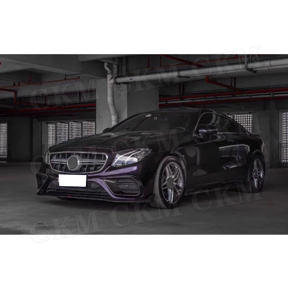 Zderzak przedni z włókna węglowego/FRP z kratką wentylacyjną do Mercedes Benz E Class C238 Sport Coupe 17-19 FRP Gloss Black