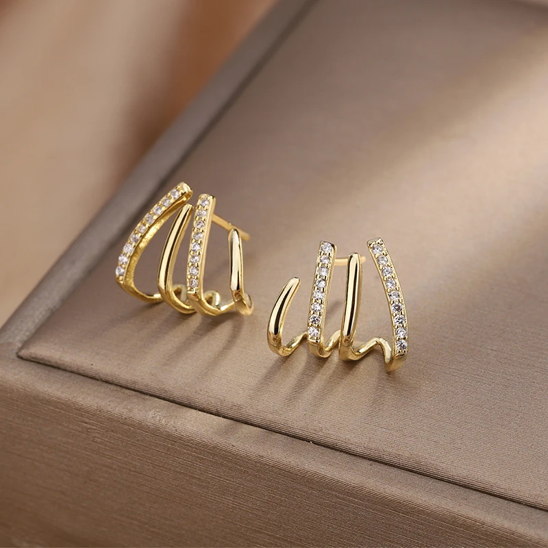 

Commuting Versatile Genuine S925 Silver Hook Irregular Women's Earrings