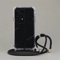 Honor200 Transparent Crossbody Necklace Lanyard Case For Huawei Honor 200 Pro Lite 5G Shockproof Back Cover On 200pro 90lite