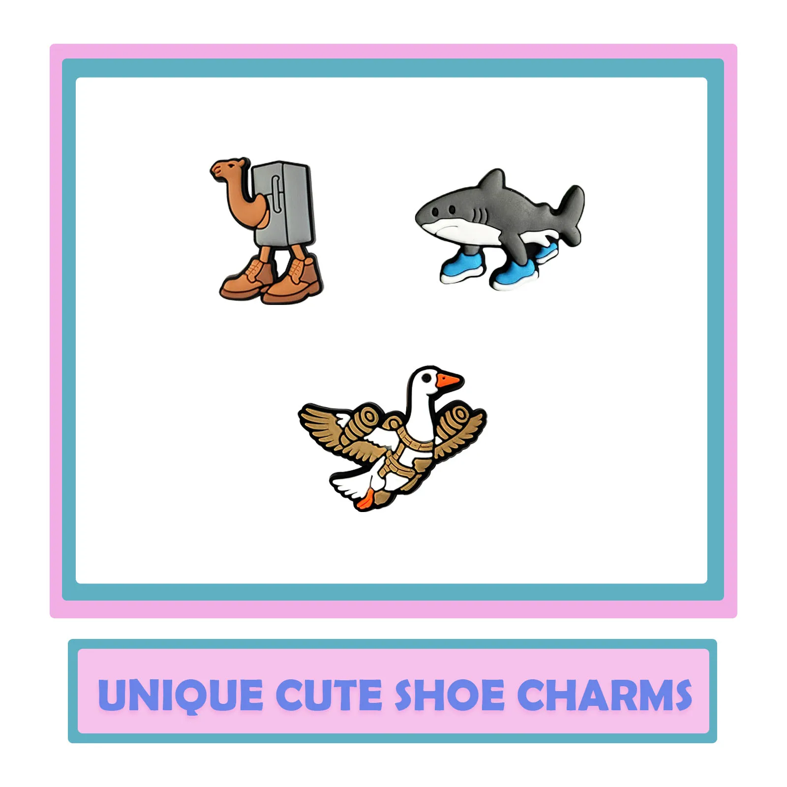 13 قطعة MINISO مضحك القرش القرد سلسلة الأحذية السحر لصنادل الأحذية أكياس الشاطئ ، PVC DIY بها بنفسك الأحذية الزينة اكسسوارات دبابيس الأحذية #2