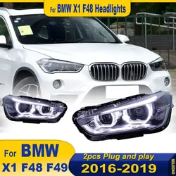 LED Headlights For BMW X1 F48 2016 2017 2018 2019 2020 LED Car Lamps Daytime Running Lights Dynamic Turn Signals Car Accessories