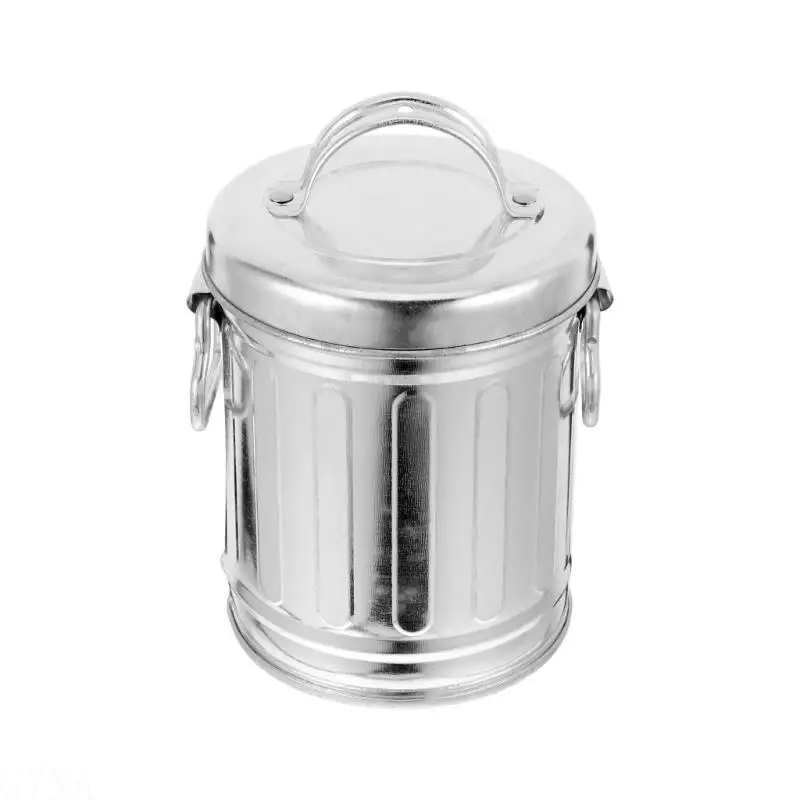 G7NA Windproof Ashtray For Automotive Use Metal Construction Desktop Trash Can Tin