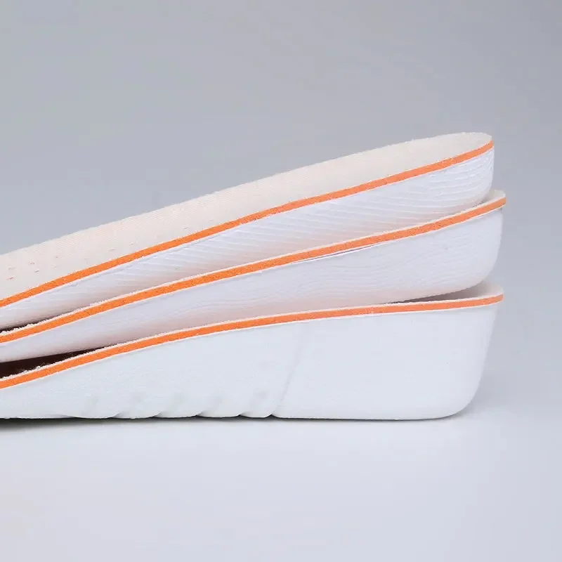 1 คู่ความสูงเพิ่มพื้นรองเท้าผู้ชายผู้หญิง Comfort Orthopedic รองเท้า Insoles ของแท้หนังลื่นรองเท้า Pads Arch สนับสนุนแทรก