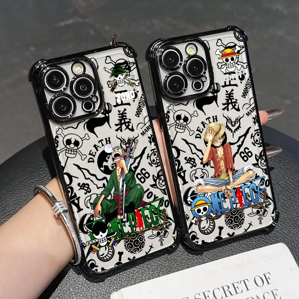 Anime ZoroS LuffyS AceS Plating Phone Case For Huawei Honor X6d 600 x8d X7d Magic7 Play10 400 X9d X6c Pro Lite 4G 5G Anti Fall