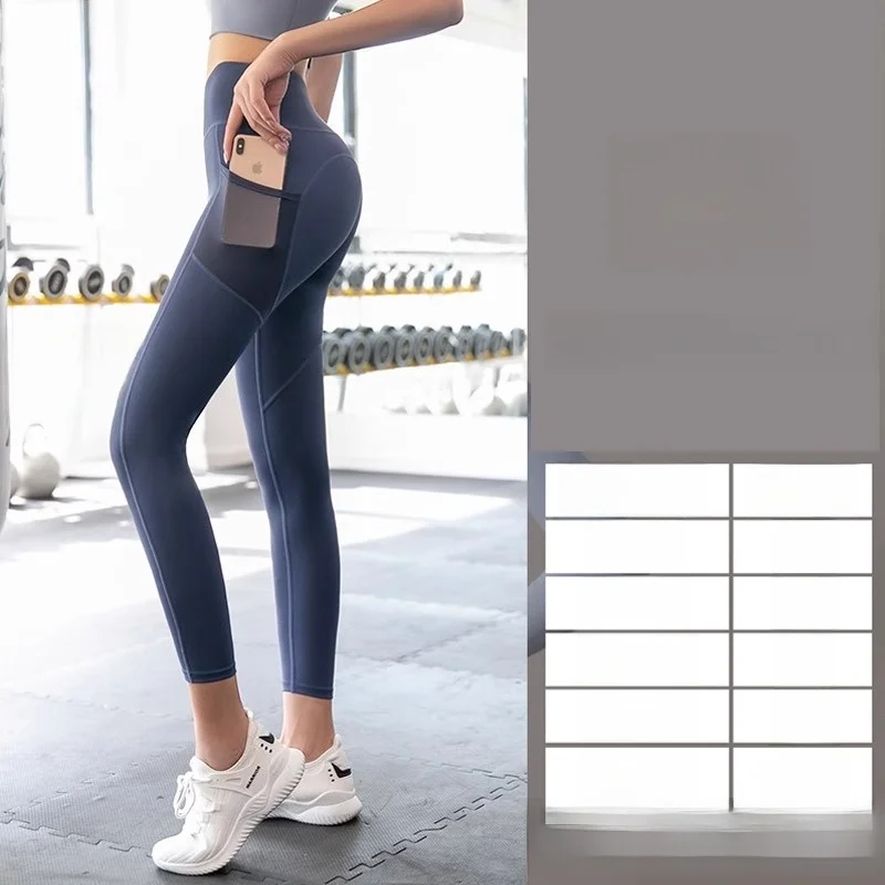 하이웨이스트 퀵드라이 통기성 피트니스 팬츠 여성용 힙업 타이트 요가 나인피스 메켓 뱃살 보정 카프리 팬츠
