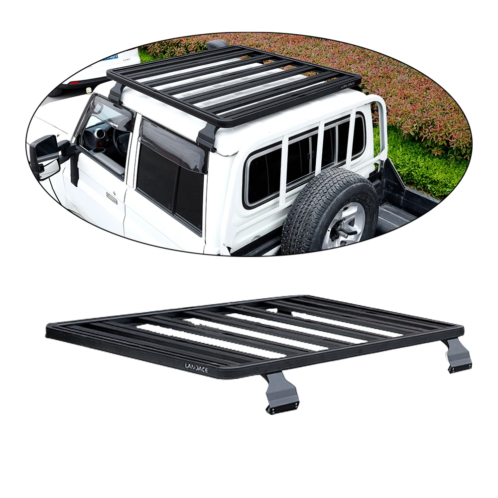 Acessórios off road Land Cruiser LC79 liga de alumínio 4X4 suporte para calha racks de teto de carro para Toyota