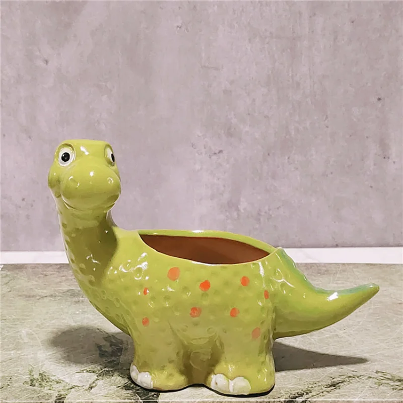 Cartoon Dinosaur Succulent Pot Cute Home Decor Flower Pot Creative Flower Shape Plant Pot Ceramic Pots for Flowers