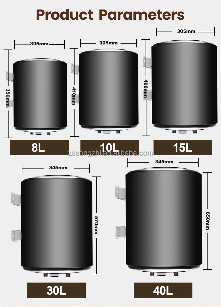 

Household 10L/15L 200W-1.5kW water Tank Storage Electric Geyser Hot Shower Water Heaters RV camping dual power water heater