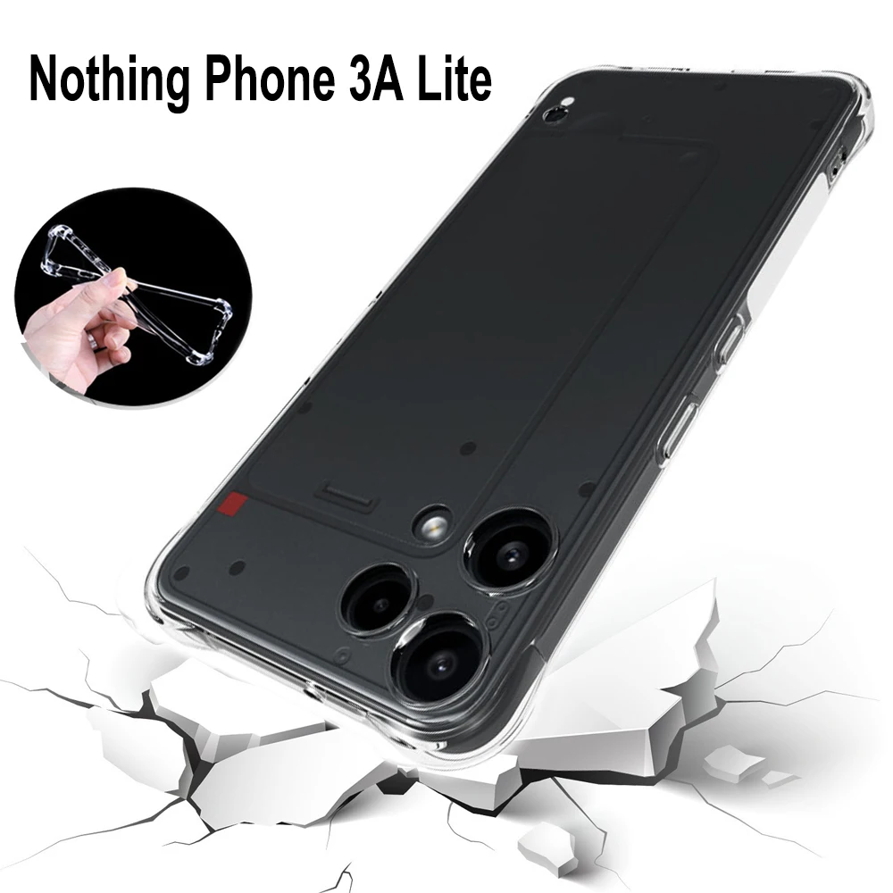 

Чехол Nothing Phone 3A Lite A001T на воздушной подушке, противоударная подушка безопасности, силиконовая задняя крышка, мягкий чехол для телефона Nothing 3A Lite 5G A001T