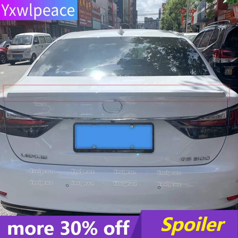 

For Lexus GS Spoiler GS300 GS350 2012 -2017 ABS Material Unpainted Color Car Rear Trunk Lip Spoiler Car Accessories