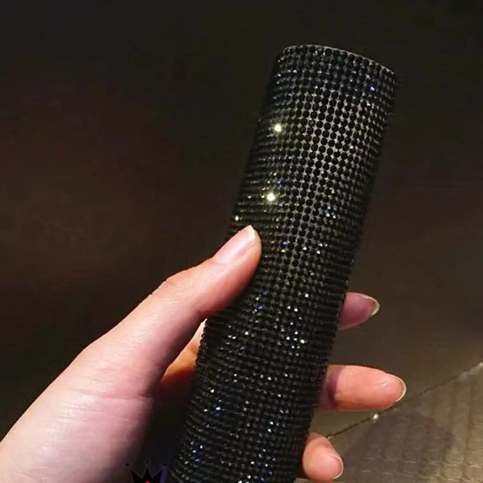 Dazzling Rhinestone Microphone Handle Sleeve Protector for Dynamic Wired Wireless Mic Performance Host Gift