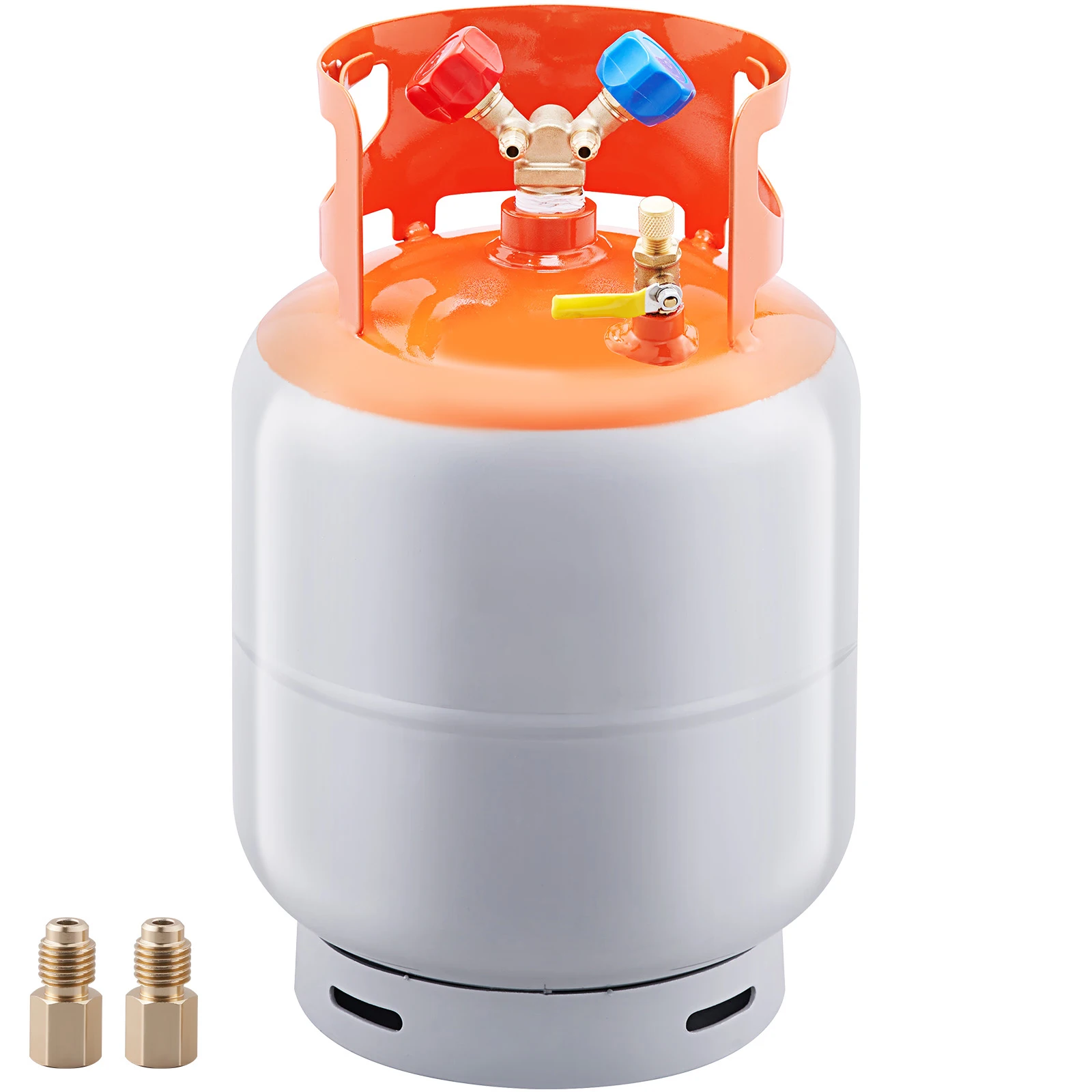 SucceBuy 30 lb koelmiddelterhersteltank 400 psi draagbare cilindertank met Y-klep voor vloeistof-/dampherstelkast voor R22/R134A - afbeelding 1