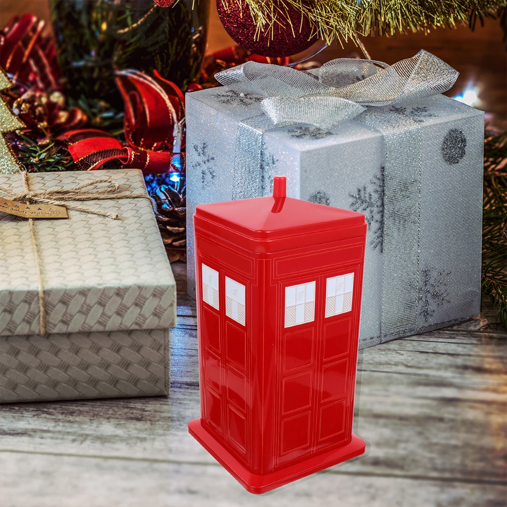 

Christmas Decoration Candy Cookie Box Xmas Tins Metal Decorate Boxes Red Holiday