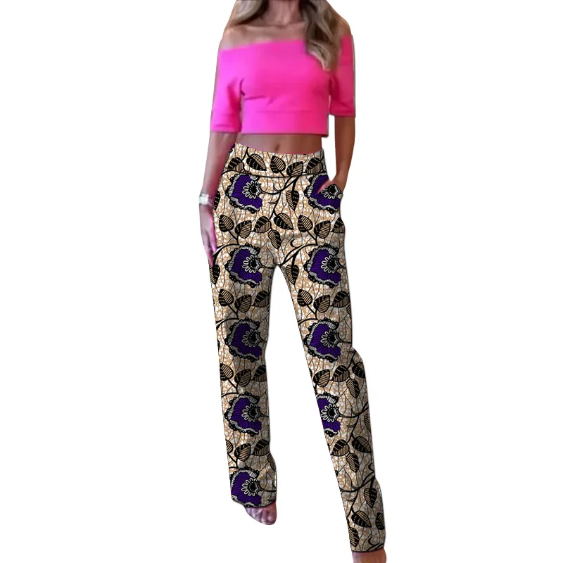 Imagem -06 - Moda Africano Impressão para Mulheres Calças Retas Mulheres Novo Verão Fino Temperamento Fino Feminino Ankara Outfit