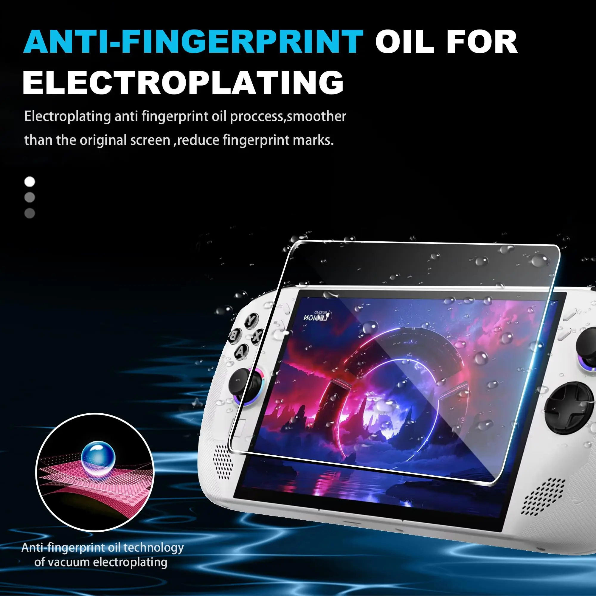 For 2025 Released Lenovo Legion Go S, 8.0 Inch Tempered Glass 9H Hardness HD Anti-fingerprint Screen Protector Protective Film