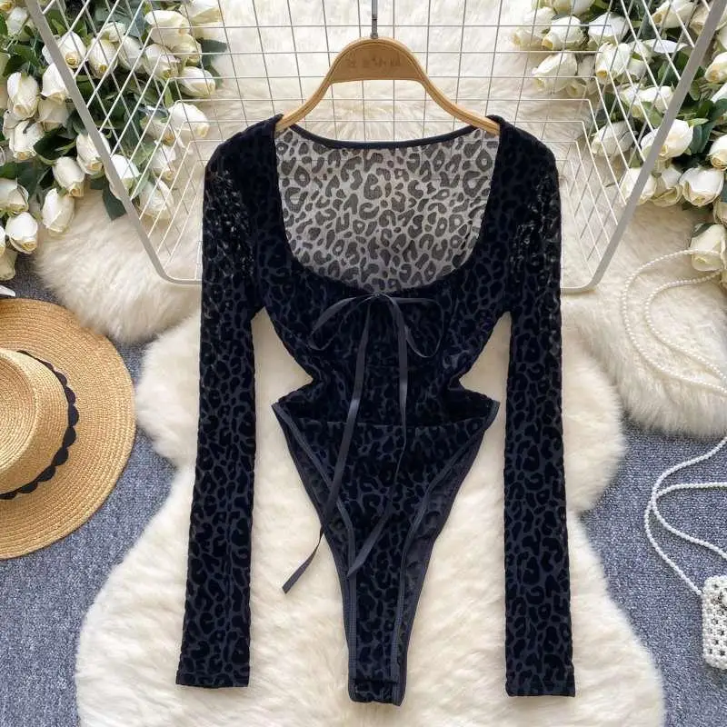 

Комбинезоны, комбинезоны для женщин, боди с длинными рукавами и квадратным вырезом, цельные корректирующие костюмы, женская одежда, тонкое сексуальное женское белье