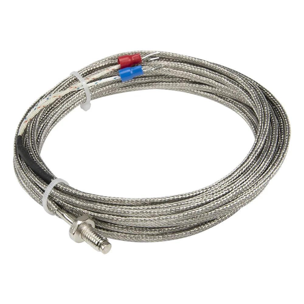 FTARB01 K E type M6 M8 bolt head 5m metal screening cable screw thermocouple temperature sensor WRNT WRET