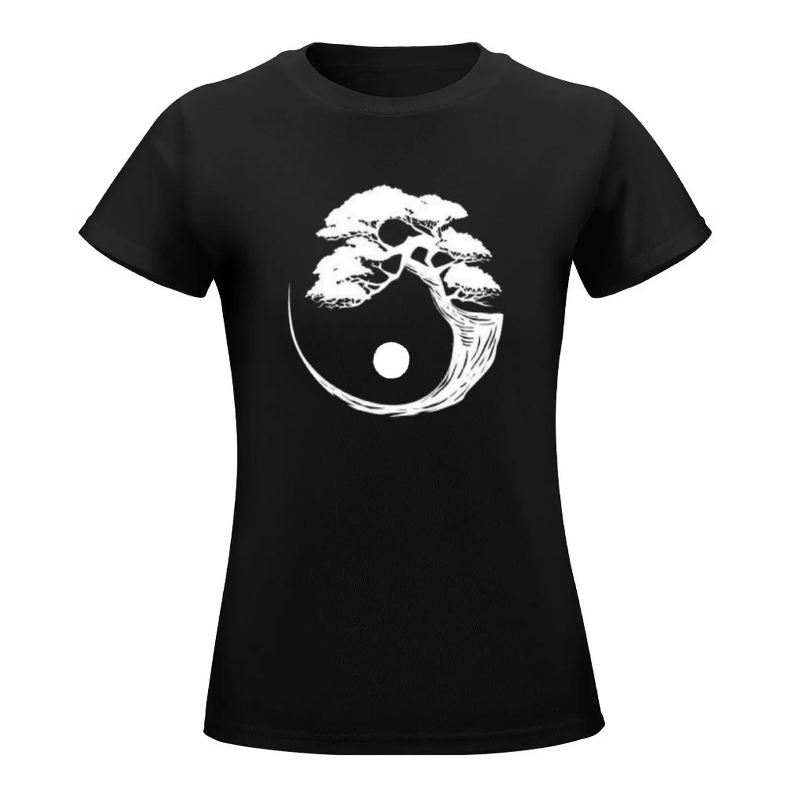 Yin Yang Bonsai Tree Japanese Buddhist Zen T-Shirt anime clothes female korean fashion tshirts woman