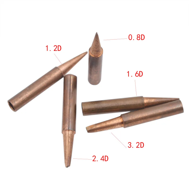 Punta de soldador de cobre puro, estación de soldadura sin plomo para Hakko 900, piezas, 852D, serie T, 1 unidad/5 FX-888D, 936 M