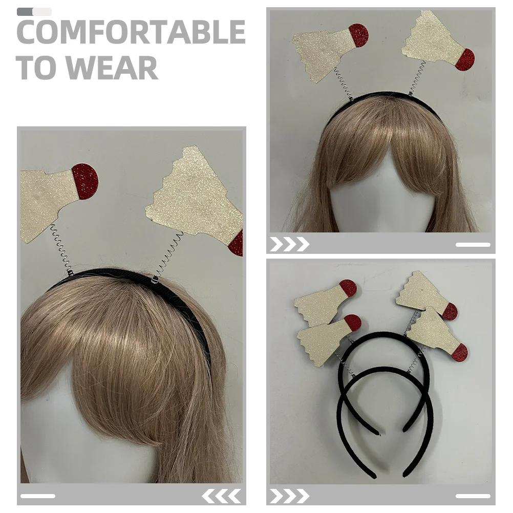 2 قطعة الرياضة تحت عنوان الريشة عقال حفلة الشعر الأطواق عدم الانزلاق مريحة الإبداعية إكسسوارات الشعر للاستخدام مرحلة الحفلات الرياضية #1