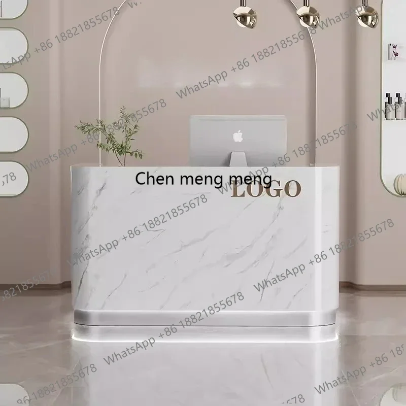 

New arrive Luxury Restaurant Reception Desks Executive Bureau Trendy Furniture Organizers Company Reception Desks Modern Shop Be