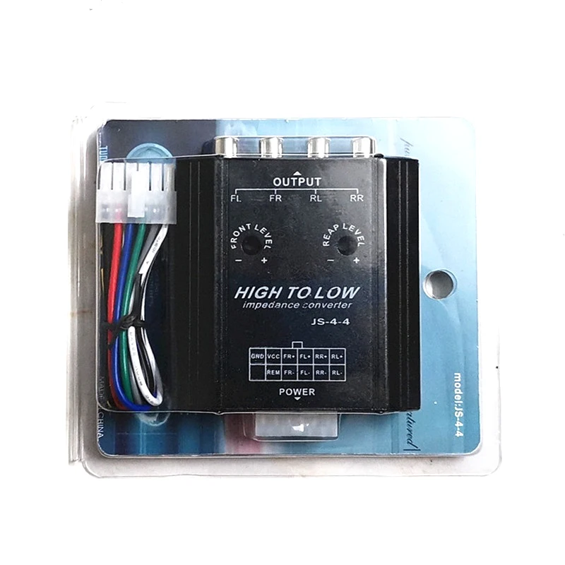 Convertitore audio per auto a 4 canali 12V a filtro di frequenza per altoparlante radio stereo per auto Rca da linea alta a bassa