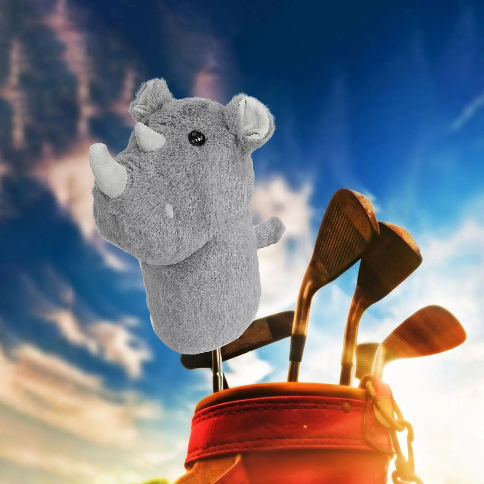 

Мягкий чехол для гольф-клюшки Rhino Plush из полиэстера, защита для драйвера, подходит для тренировочных клюшек для гольфа