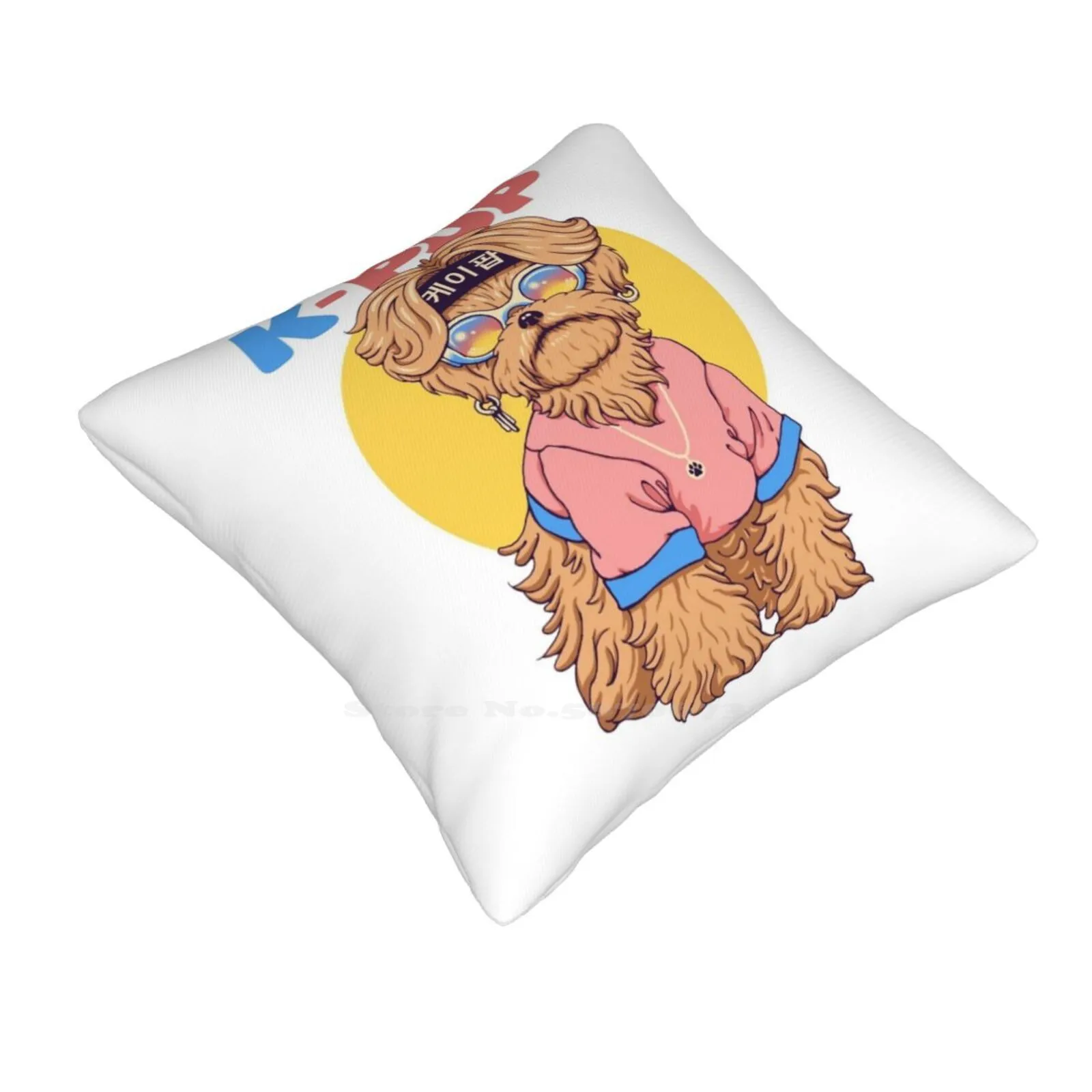 K-Pup Bedroom Office Hug Pillowcase Dogs Cute Dog Animals Puns Kpop Korean Dog Pop Culture Cute Puppy