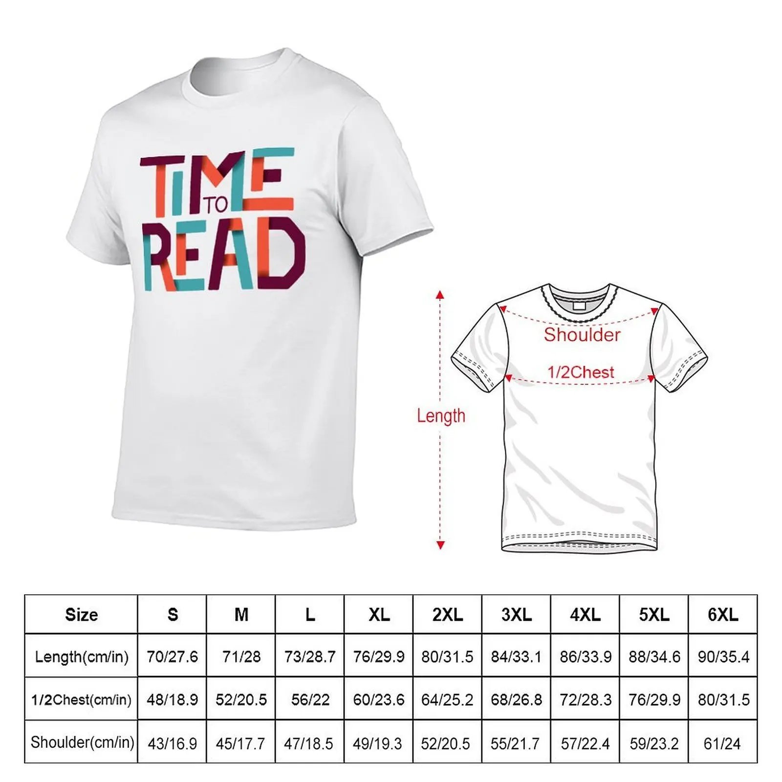 Time to Read T-Shirt man t shirt cotton high quality t shirt for man T-Shirt