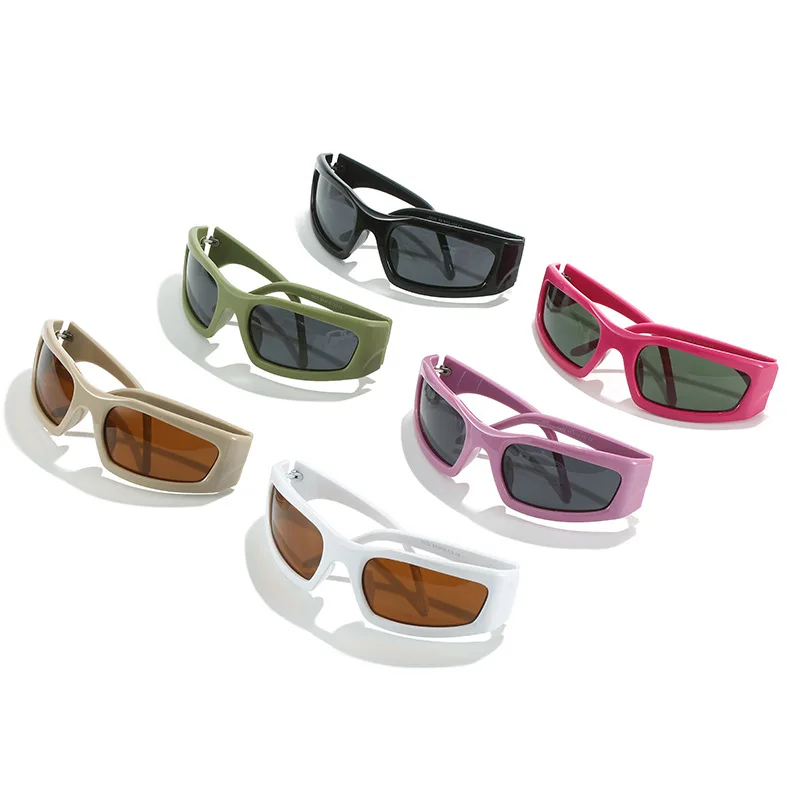 SO & EI ใหม่ Y2K Cat Eye ผู้หญิง Punk กีฬาแว่นตากันแดด Retro Men ขับรถกลางแจ้งแว่นตา Shades UV400 Polarized Sun แว่นตา