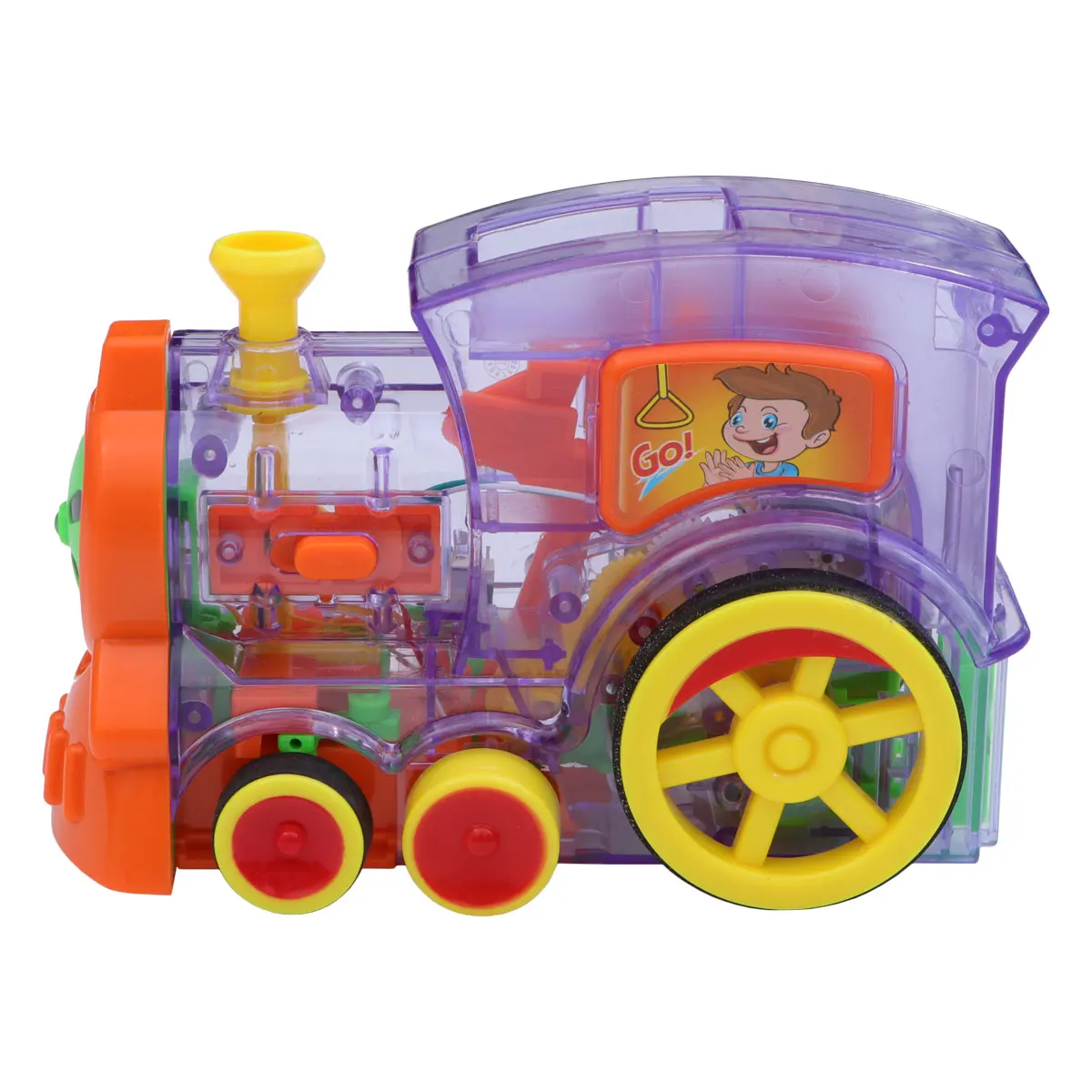 80pcs Electric Domino Train Premium Wooden Balance Game Educational Kids Automatic Play Set Transparent