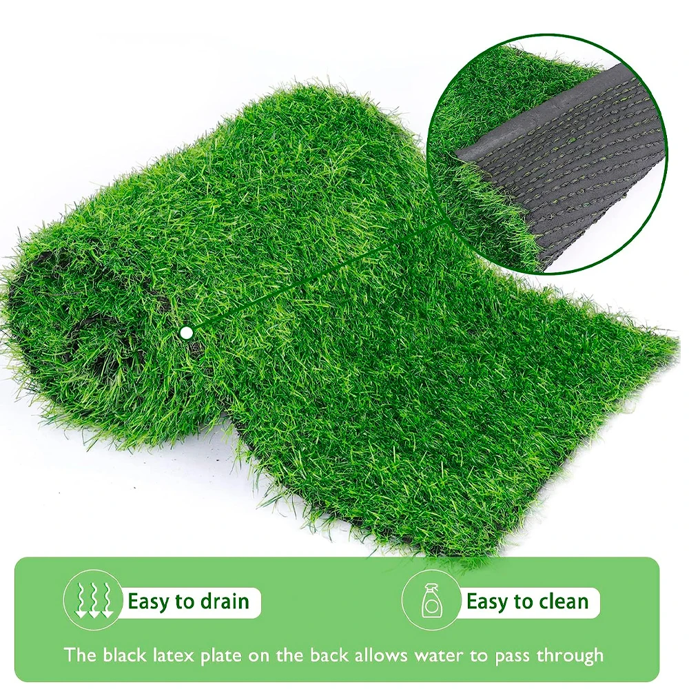 New 0.6m x 4m Artificial Greenery Grass Mat Fake Grass Plants Garden Decor Turf Thick Simulated Lawn Pet Turf Landscape Bulk