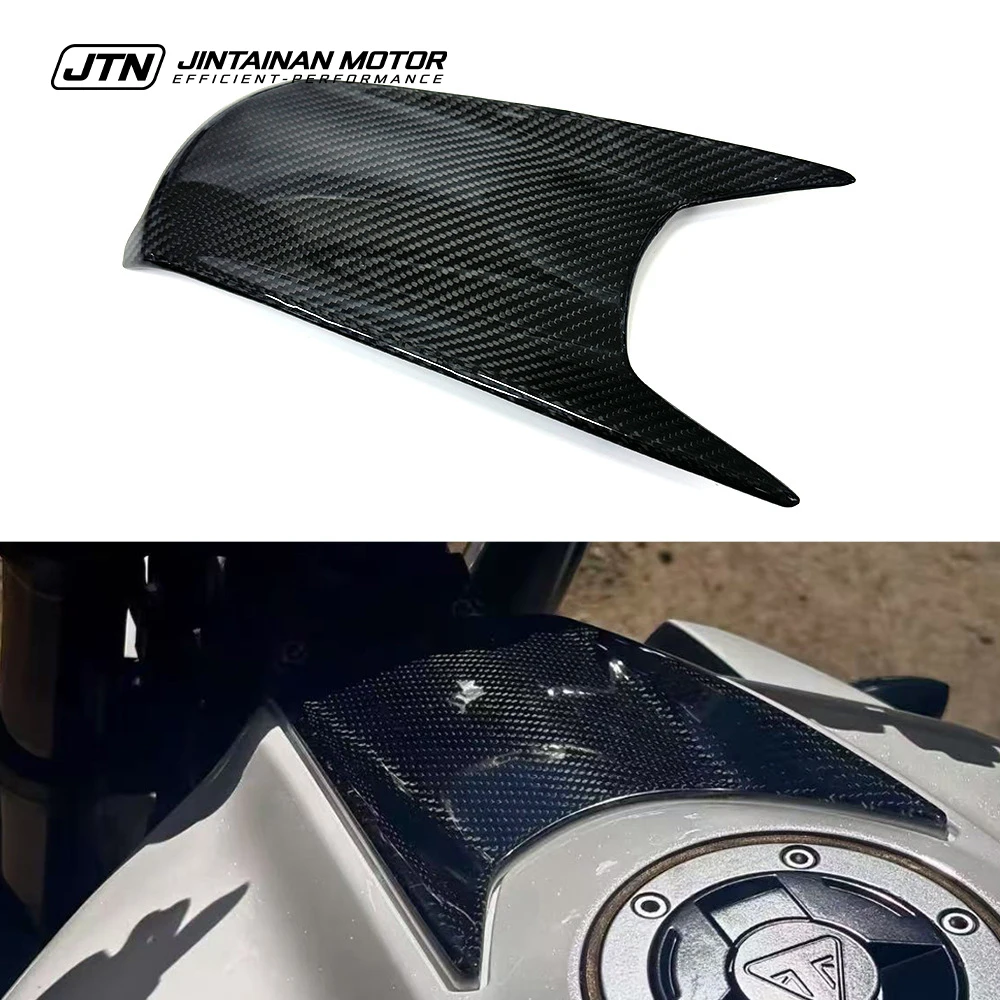 Motorcycle Fuel Tank Carbon Fiber Protective For STREET TRIPLE 765RS MOTO2 2023-2024 Fuel Gas Tank Cover Protector Guard Fairing