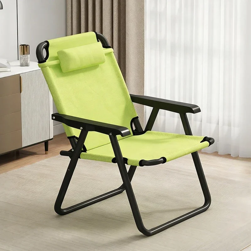 Folding Nap Recliner Chair Portable Office Dorm Beach Lounge Backrest Lightweight Outdoor Summer Relax 접이식 리클라이너
