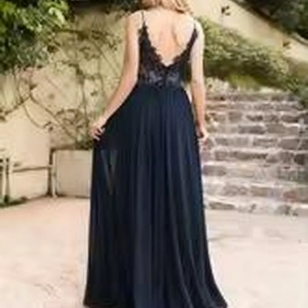 Abiti da sera personalizzati con spalline blu navy A Line abiti da sera formali abiti da ballo per feste di compleanno per donne