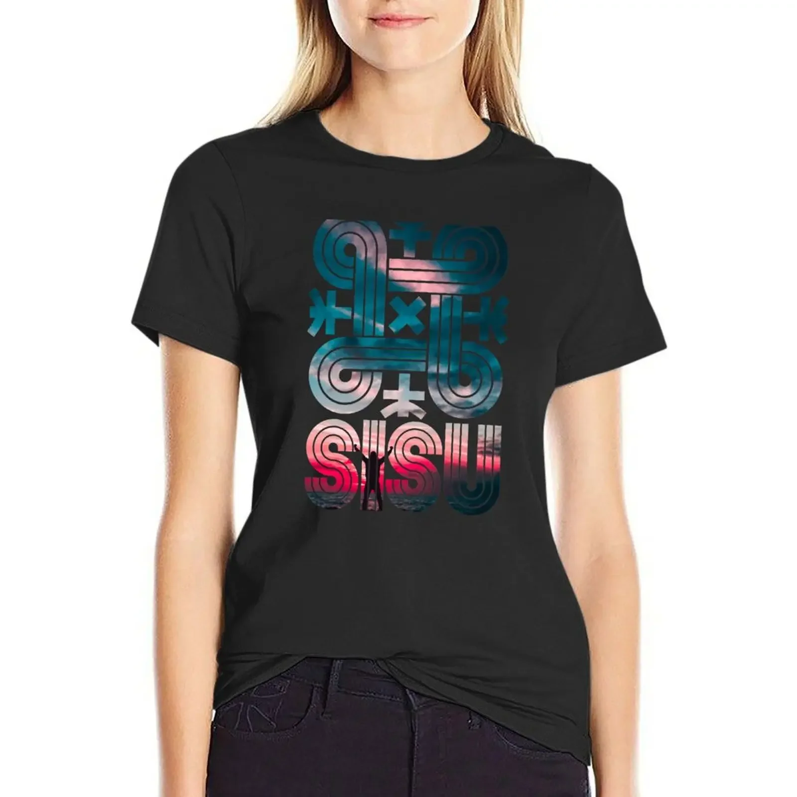 

Sisu Finnish Suomi Finland Sunset Rune T-Shirt summer top vintage hippie clothes Aesthetic clothing ariat shirts for Women